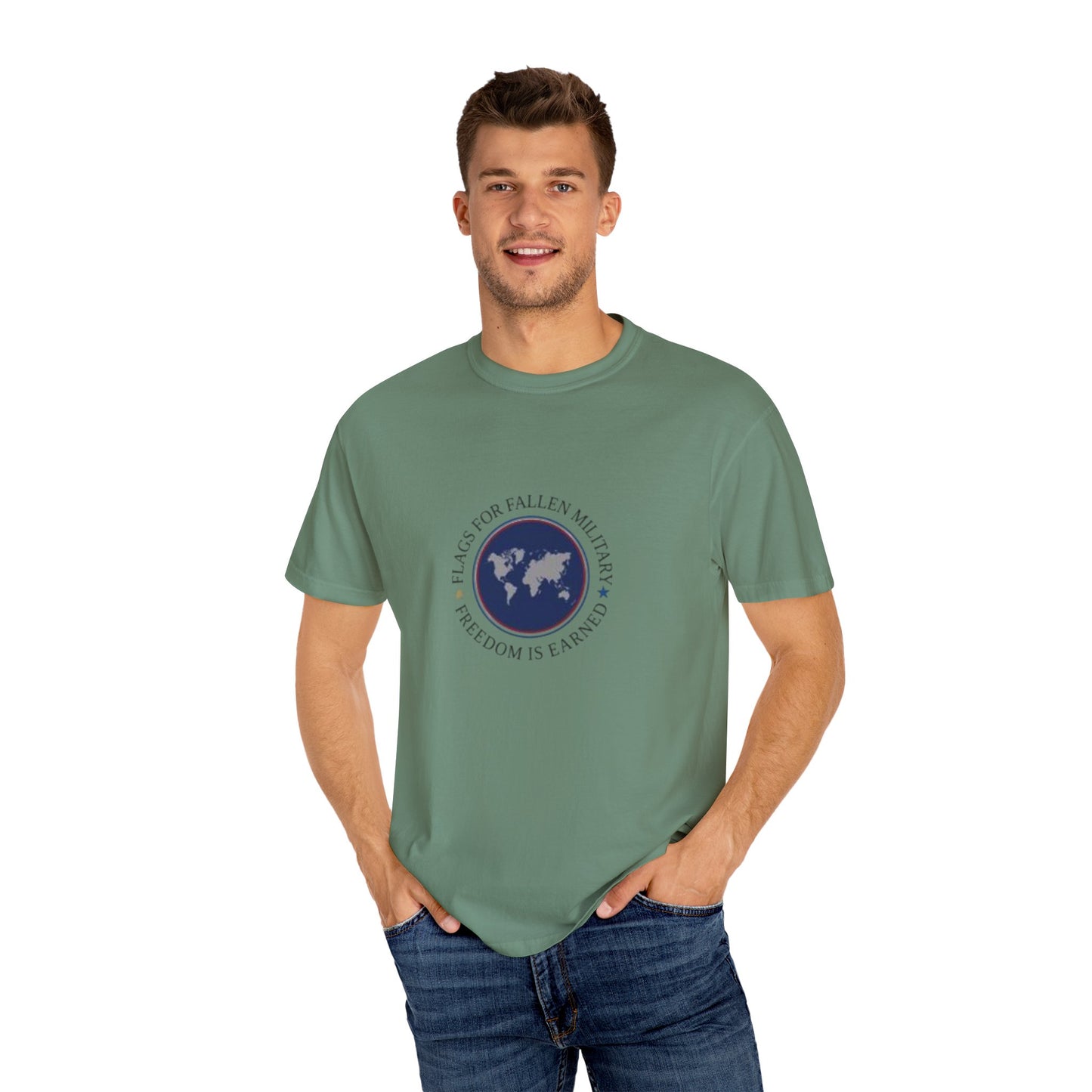 Flags for Fallen Military Unisex Garment-Dyed T-shirt