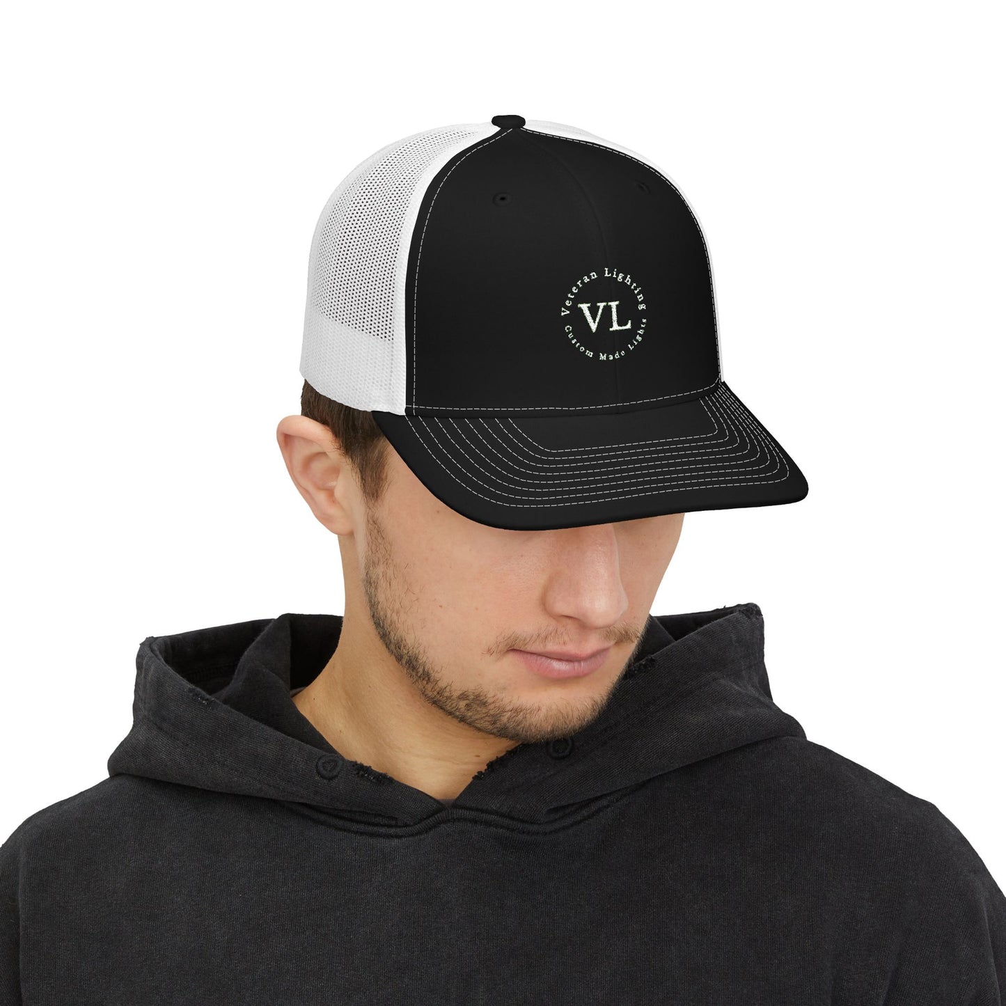 Veteran Lighting Snapback Trucker Cap