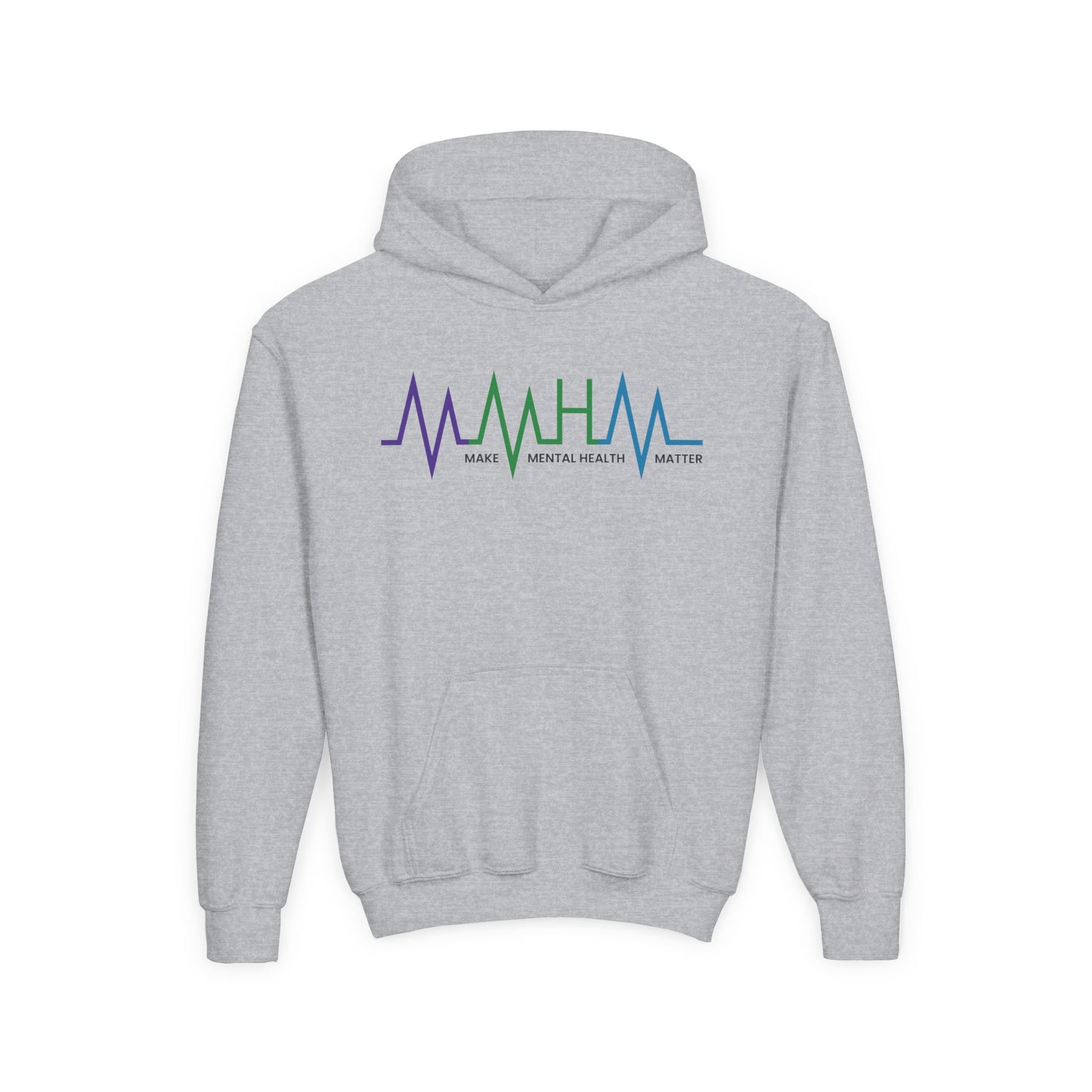 Make Mental Health Matter Youth Heavy Blend Hooded Sweatshirt