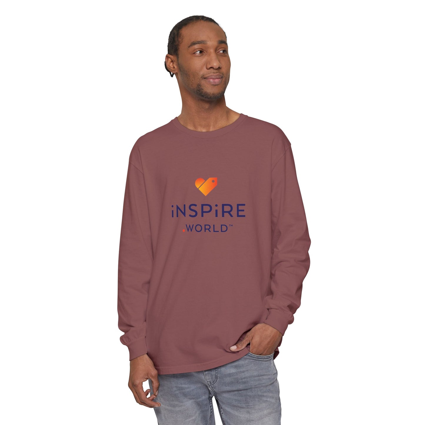 Inspire.World Unisex Garment-dyed Long Sleeve T-Shirt