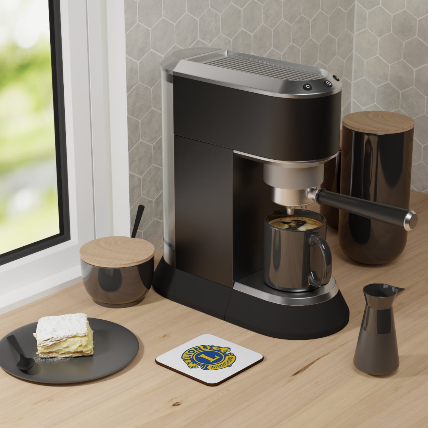 Lions Club International Hardboard Back Coaster