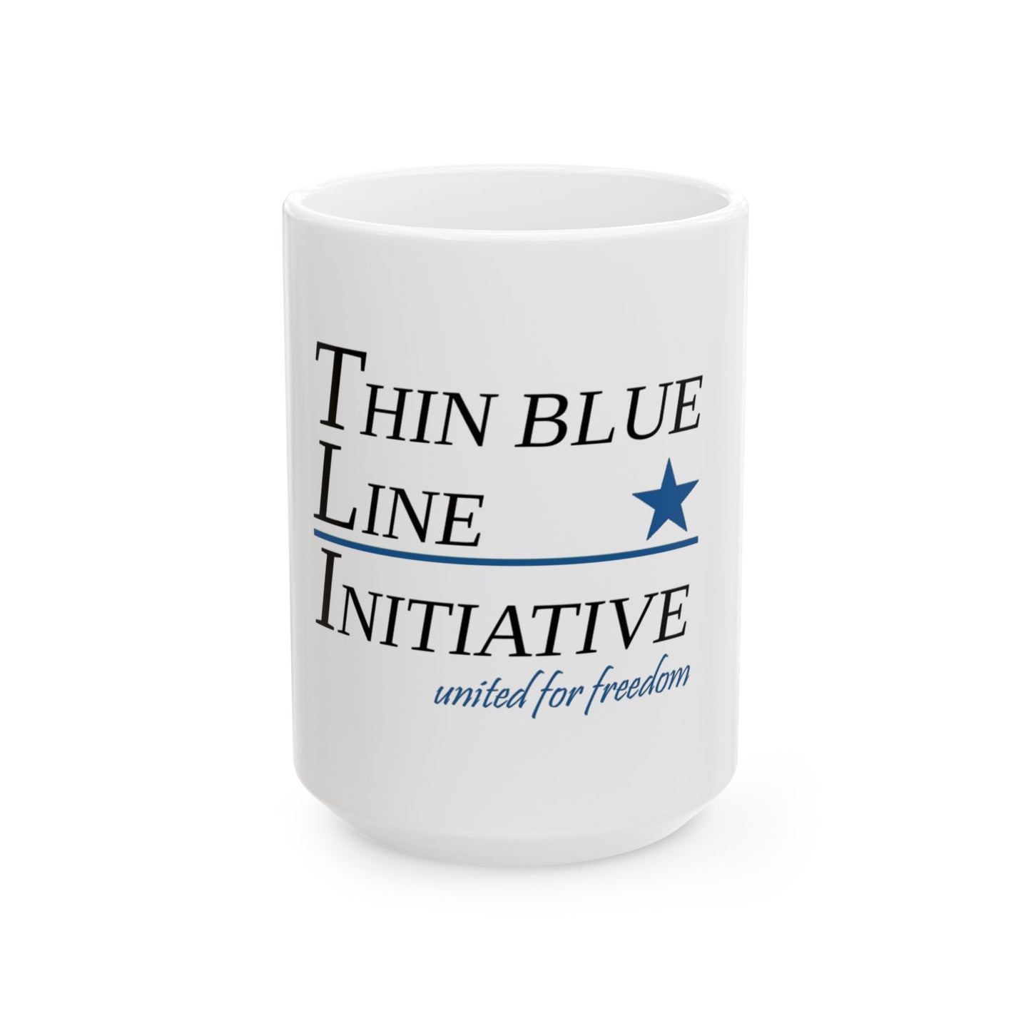 The Thin Blue Line Ceramic Mug, (11oz, 15oz)