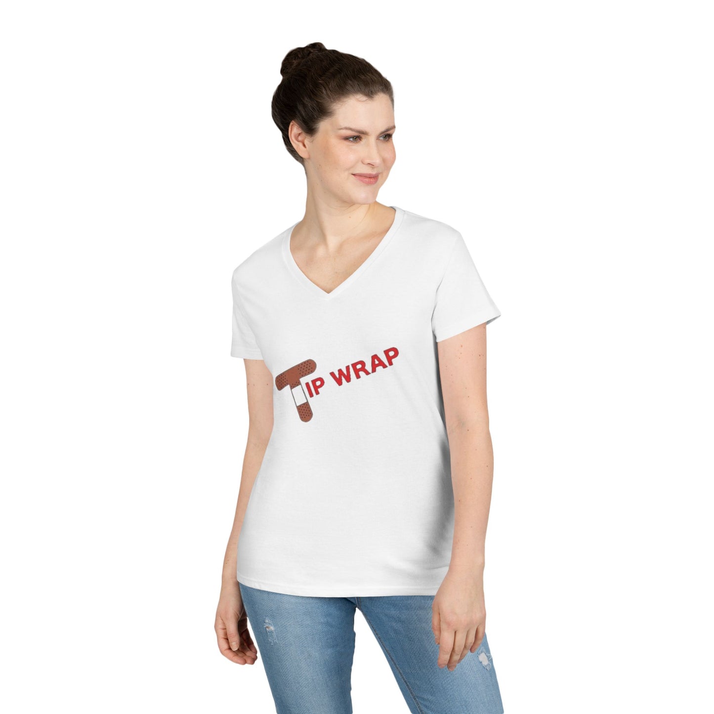 Wrap Your Tip Ladies' V-Neck T-Shirt