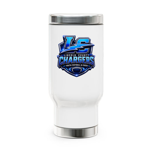 LC Chargers Stainless Steel Travel Mug with Handle, 14oz