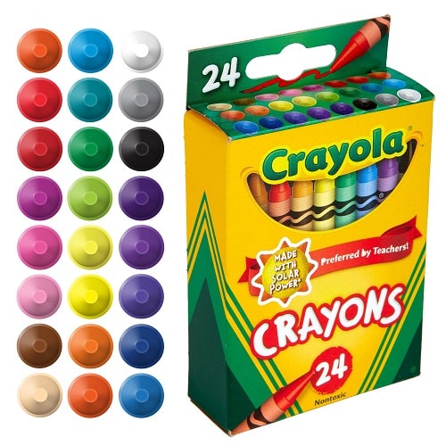 Crayola Classic Crayons, Assorted Colors, Back to School, 24 Count