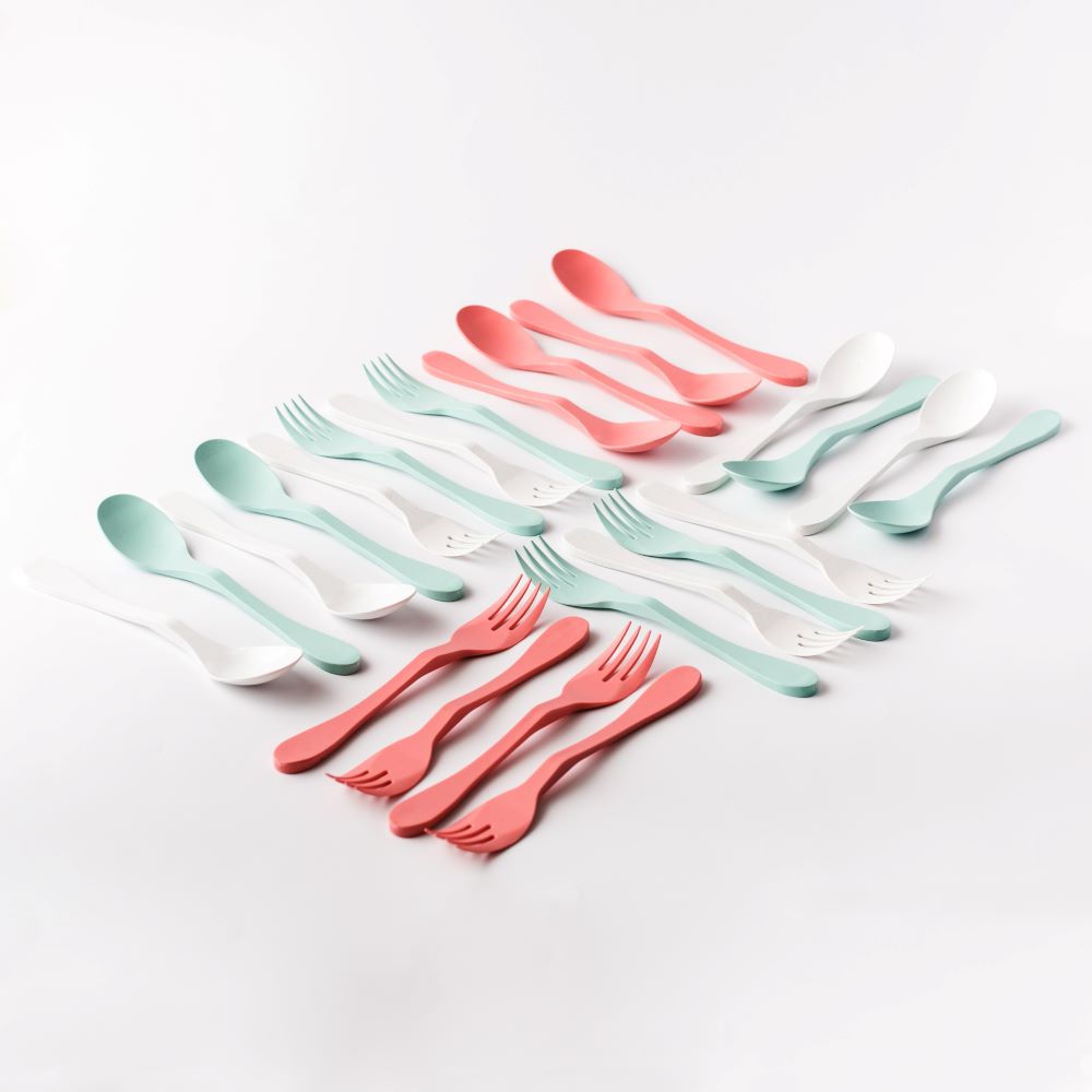 KNORK Eco 24 Pack Bamboo Flatware Set