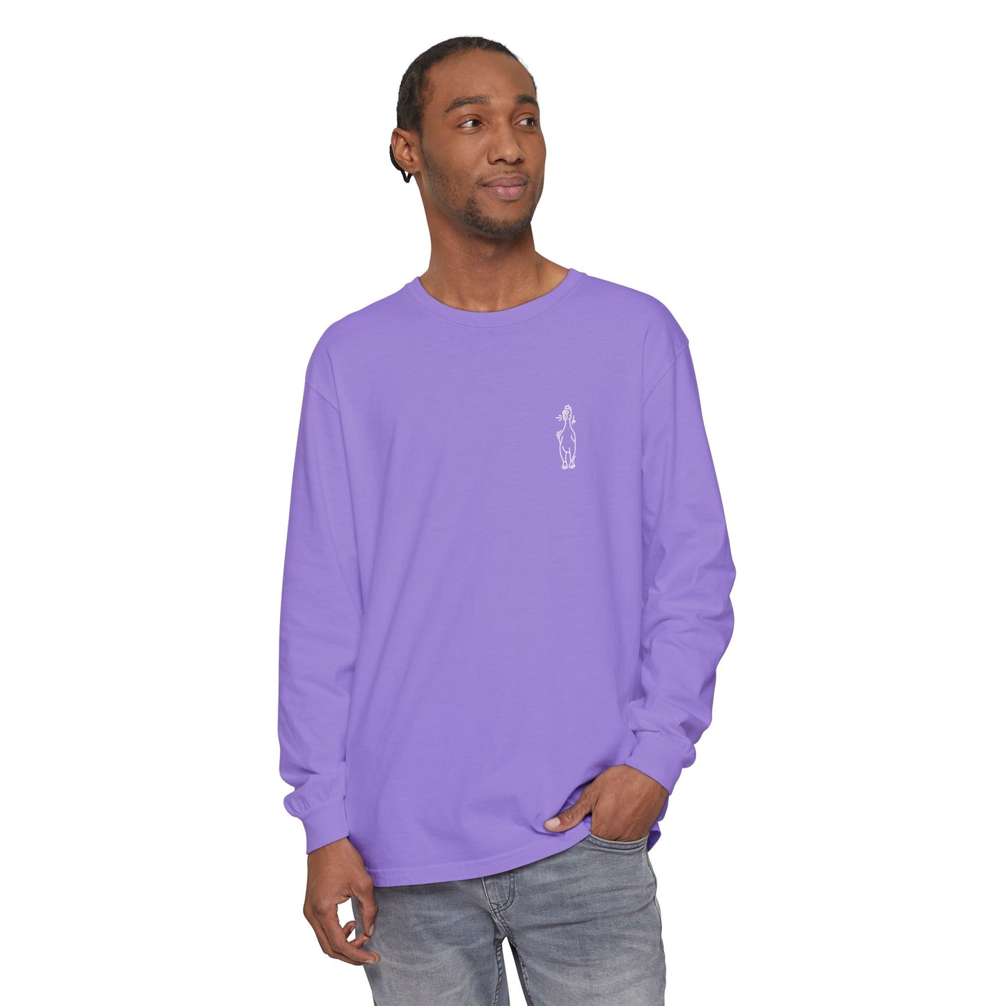 Westie Merch Unisex Garment-dyed Long Sleeve T-Shirt