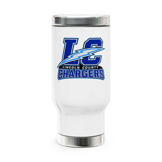 LC Chargers Stainless Steel Travel Mug with Handle, 14oz