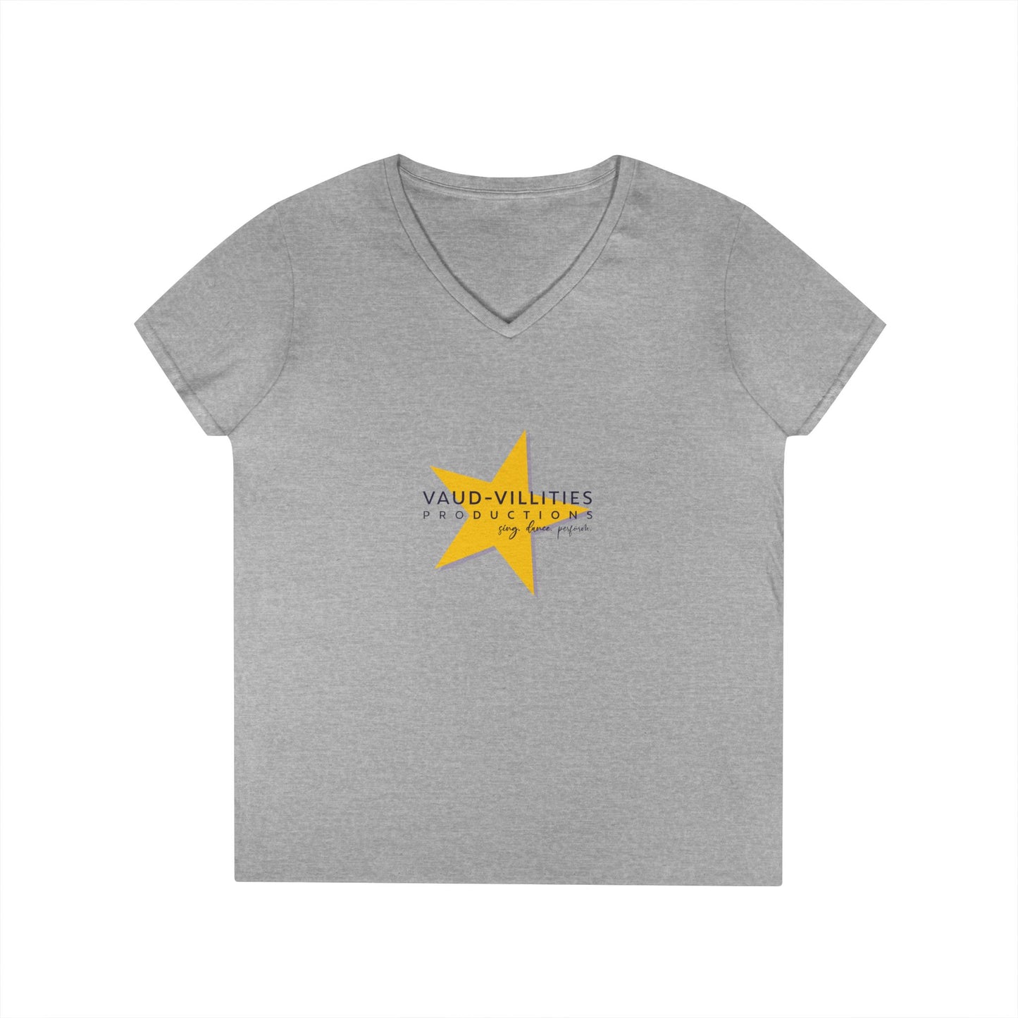 Vaud-Villities Productions Ladies' V-Neck T-Shirt
