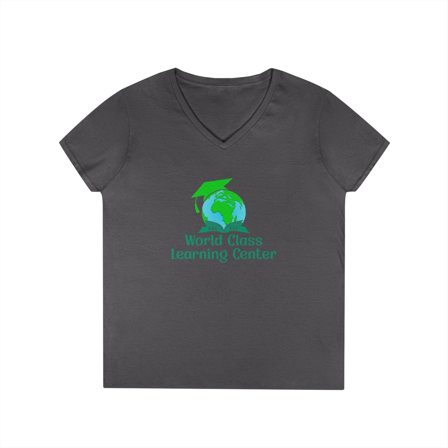 World Class Learning Center Ladies' V-Neck T-Shirt