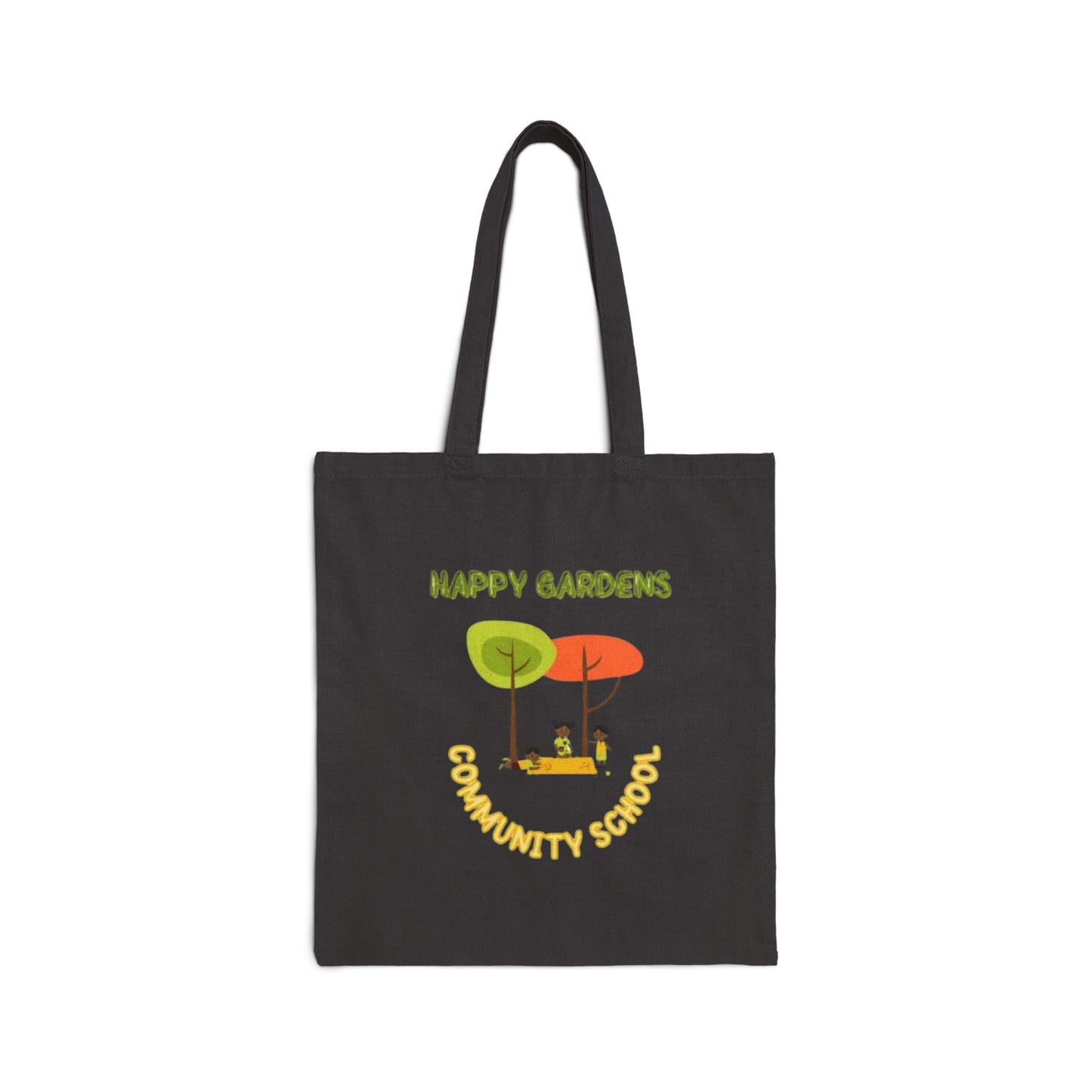 Happy Gardens Cotton Canvas Tote Bag