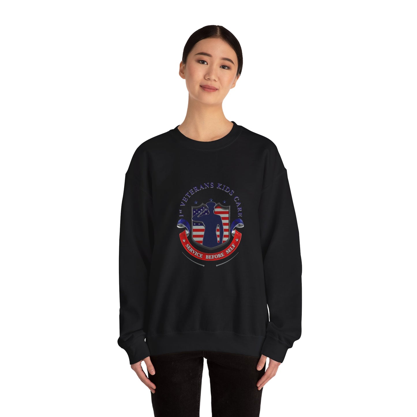 1st Veterans Kids Care Unisex Heavy Blend™ Crewneck Sweatshirt