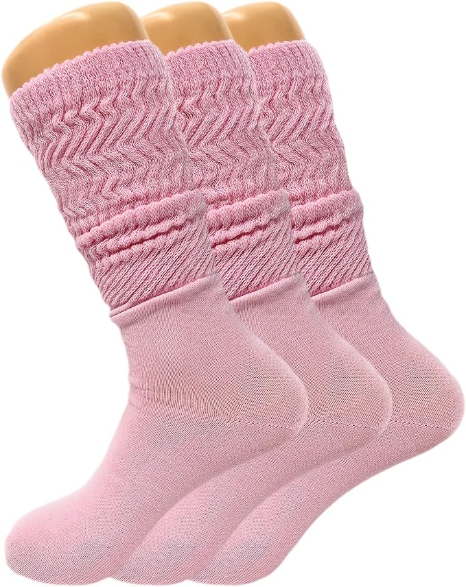 Women's Slouch Knee High Socks – 3 Pairs, Size 9-11 | Soft, Breathable & Versatile