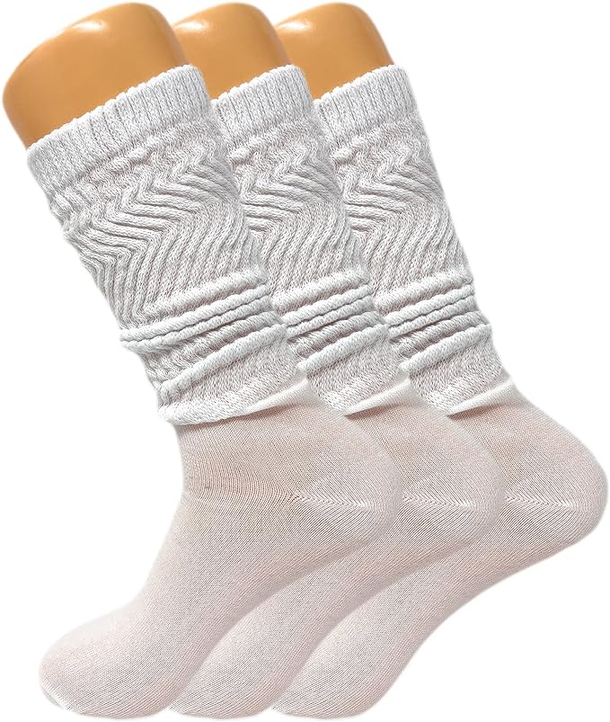 Women's Slouch Knee High Socks – 3 Pairs, Size 9-11 | Soft, Breathable & Versatile