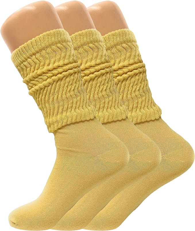 Women's Slouch Knee High Socks – 3 Pairs, Size 9-11 | Soft, Breathable & Versatile