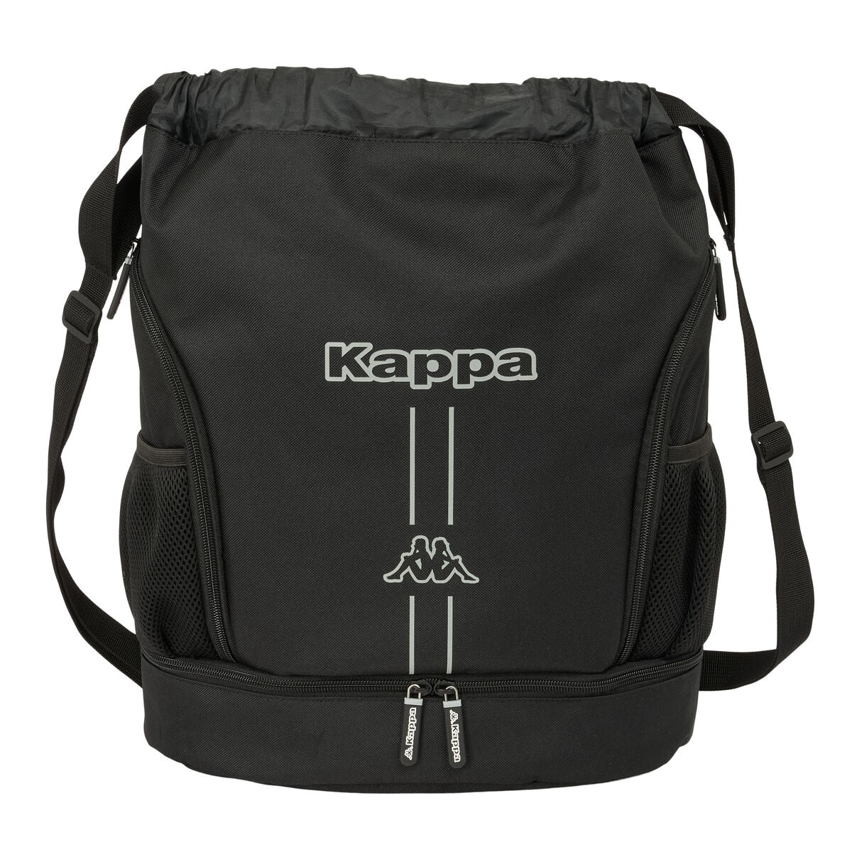 Backpack with Strings Kappa Dark Black 35 x 40 x 1 cm