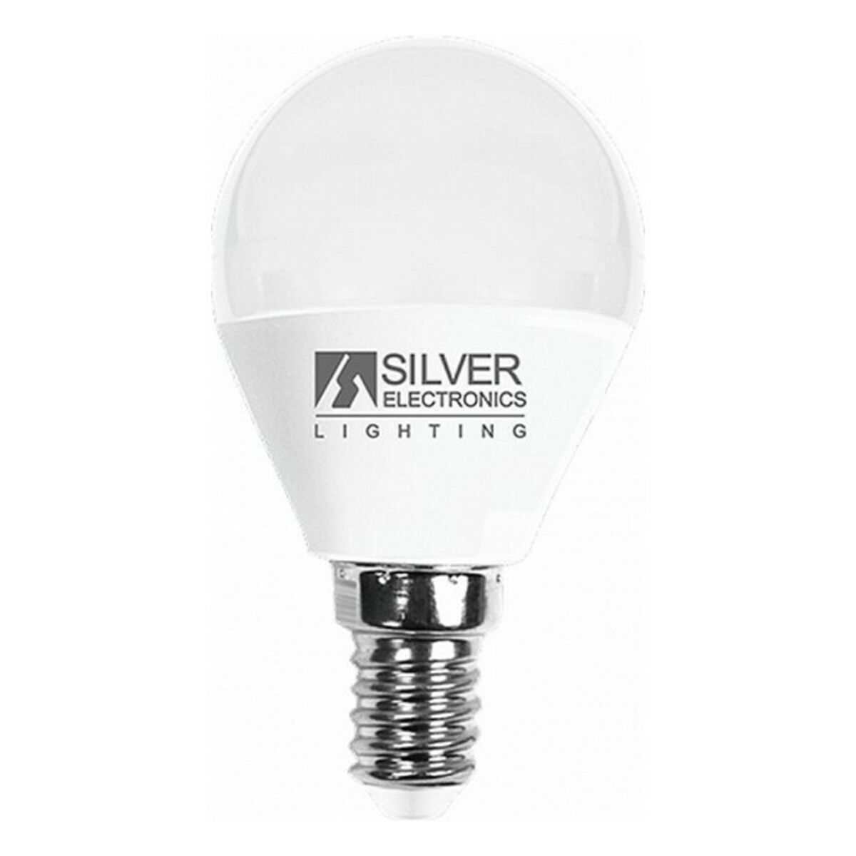 Spherical LED Light Bulb Silver Electronics E14 7W Warm light-0