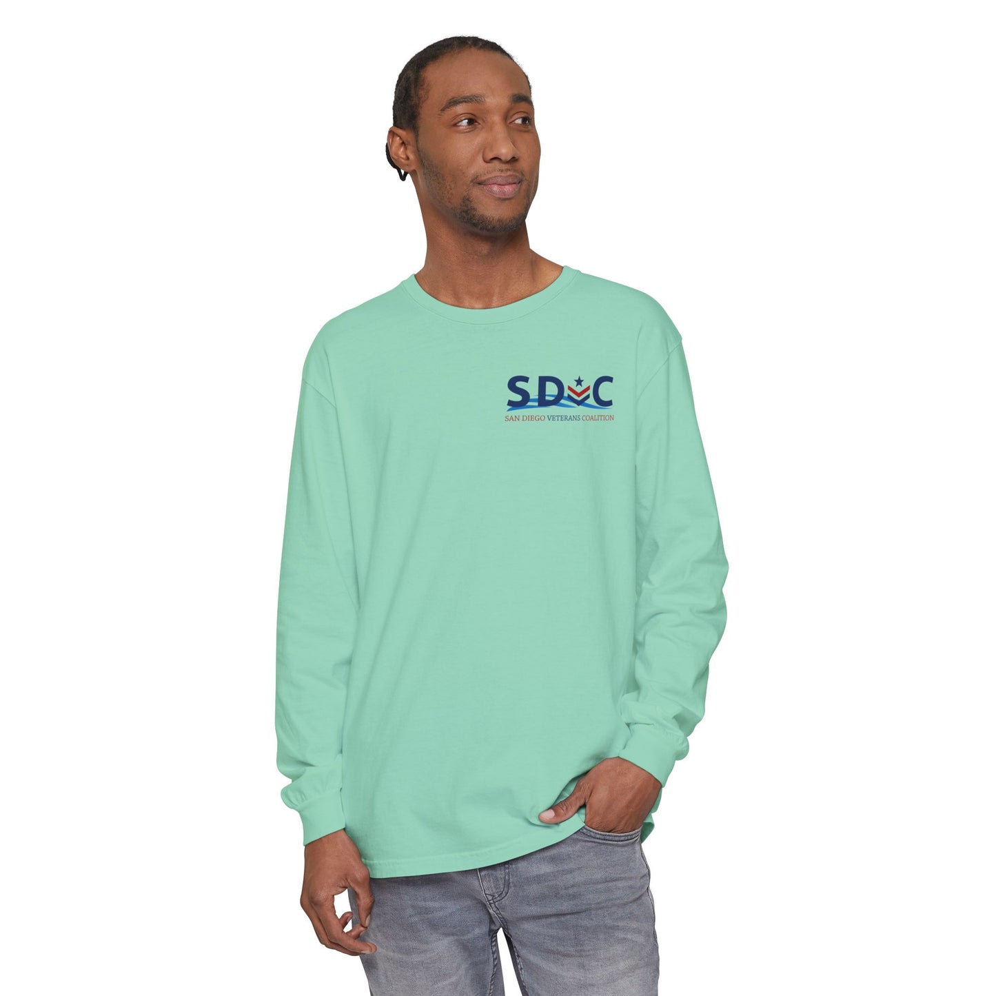 SDVC Unisex Garment-dyed Long Sleeve T-Shirt