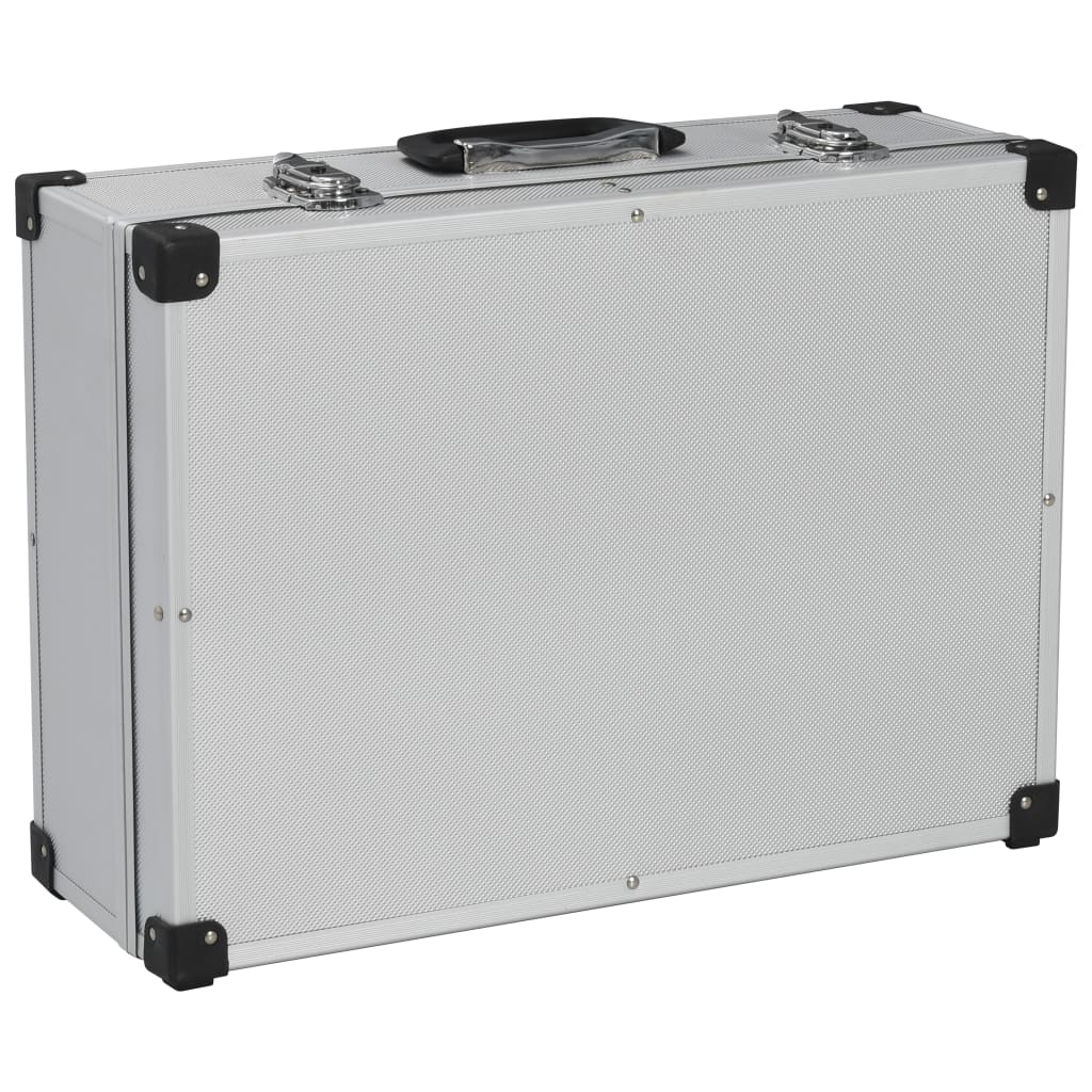 vidaXL Tool Suitcase 18.1"x13"x6.3" Silver Aluminum