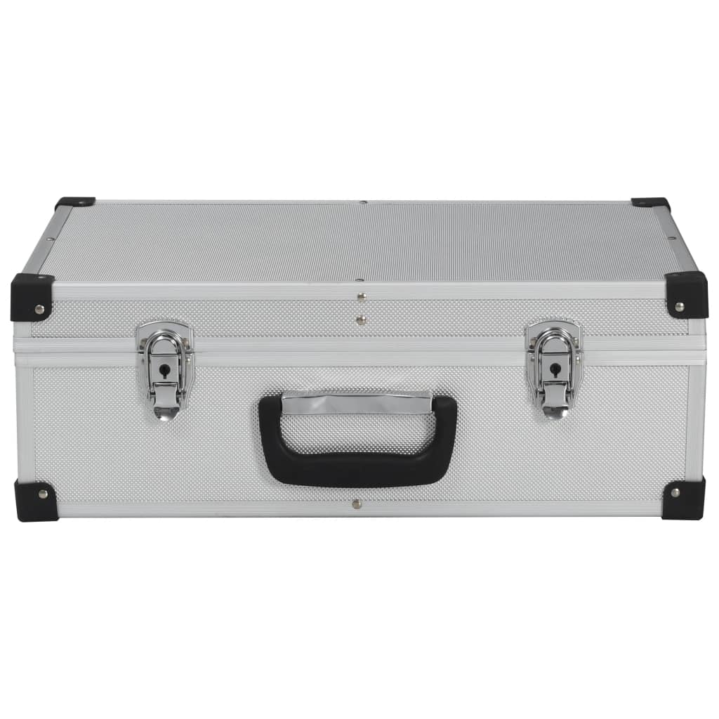 vidaXL Tool Suitcase 18.1"x13"x6.3" Silver Aluminum