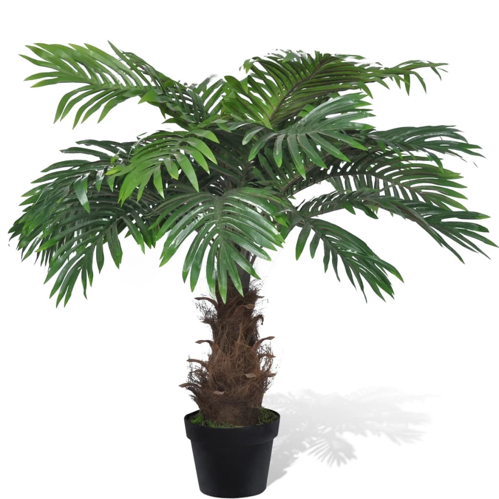vidaXL Lifelike Artificial Cycas Palm Tree with Pot 31"