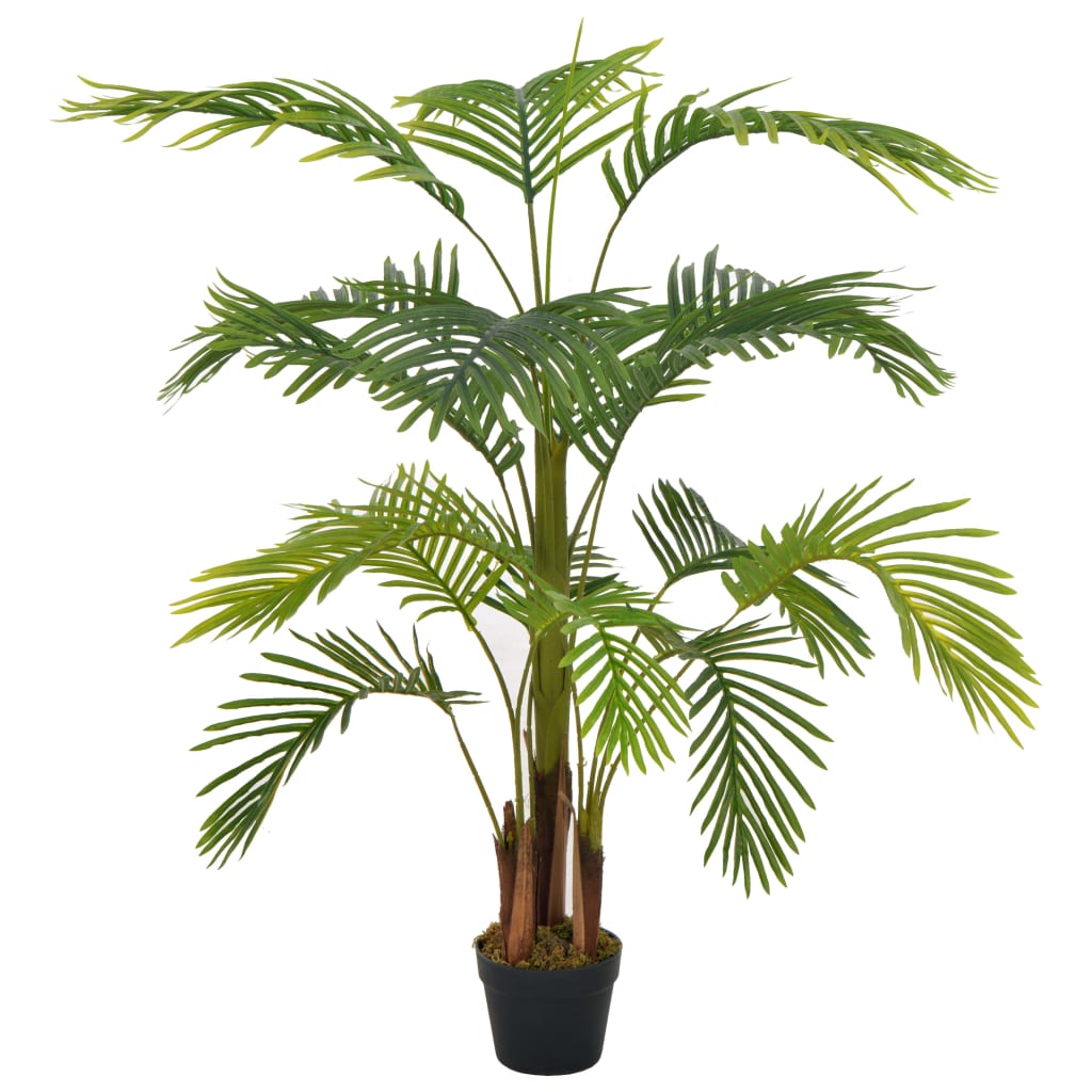 vidaXL Artificial Tree Faux Decorative Palm Decor Palm with Pot Green 27.6"