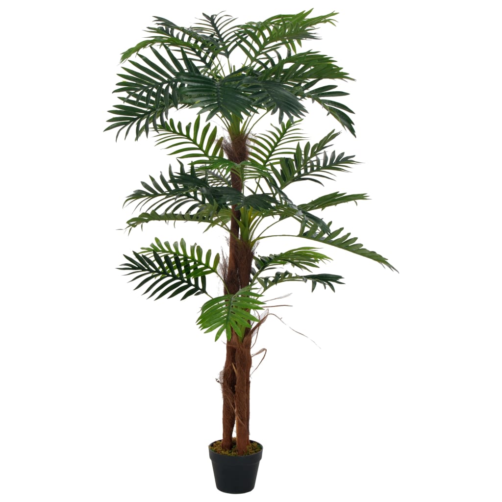 vidaXL Artificial Tree Faux Decorative Palm Decor Palm with Pot Green 27.6"