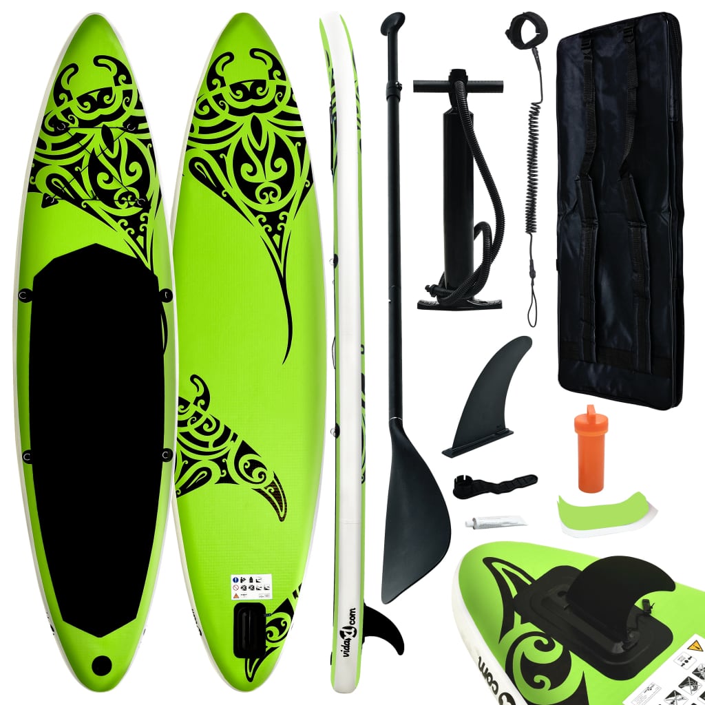 vidaXL Inflatable Stand Up Paddleboard Set SUP Surfboard Surfing Paddle Board