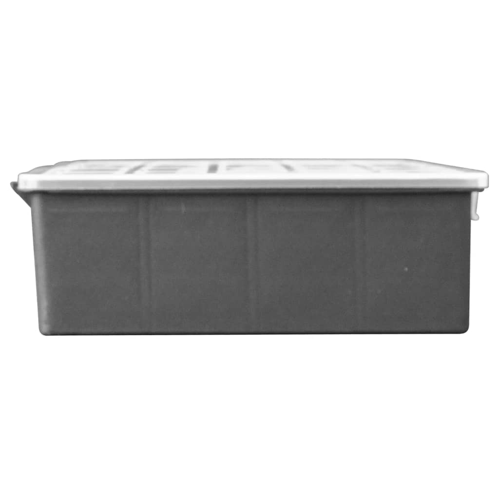 vidaXL Assortment Boxes 2 pcs with Removable Dividers 14.2"x9.8"x3.3" PP