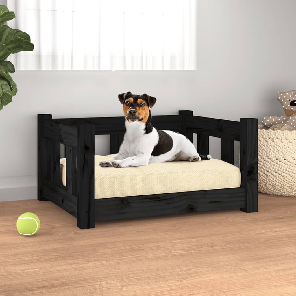 vidaXL Dog Bed Rectangular Modern Wooden Dog Couch Pet Bed Solid Wood Pine