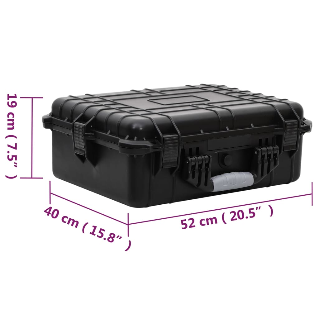 vidaXL Equipment Case Protective Hard Carry Case Portable Camera Case Black
