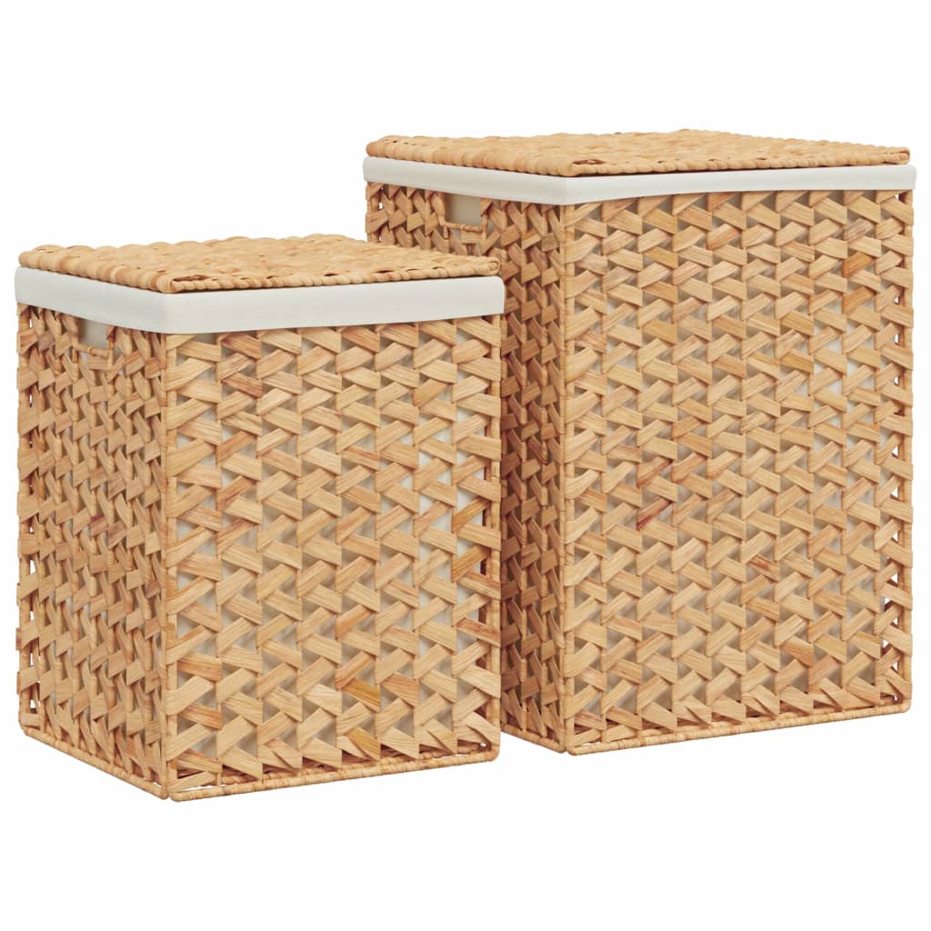 vidaXL Laundry Baskets 2 pcs Water Hyacinth