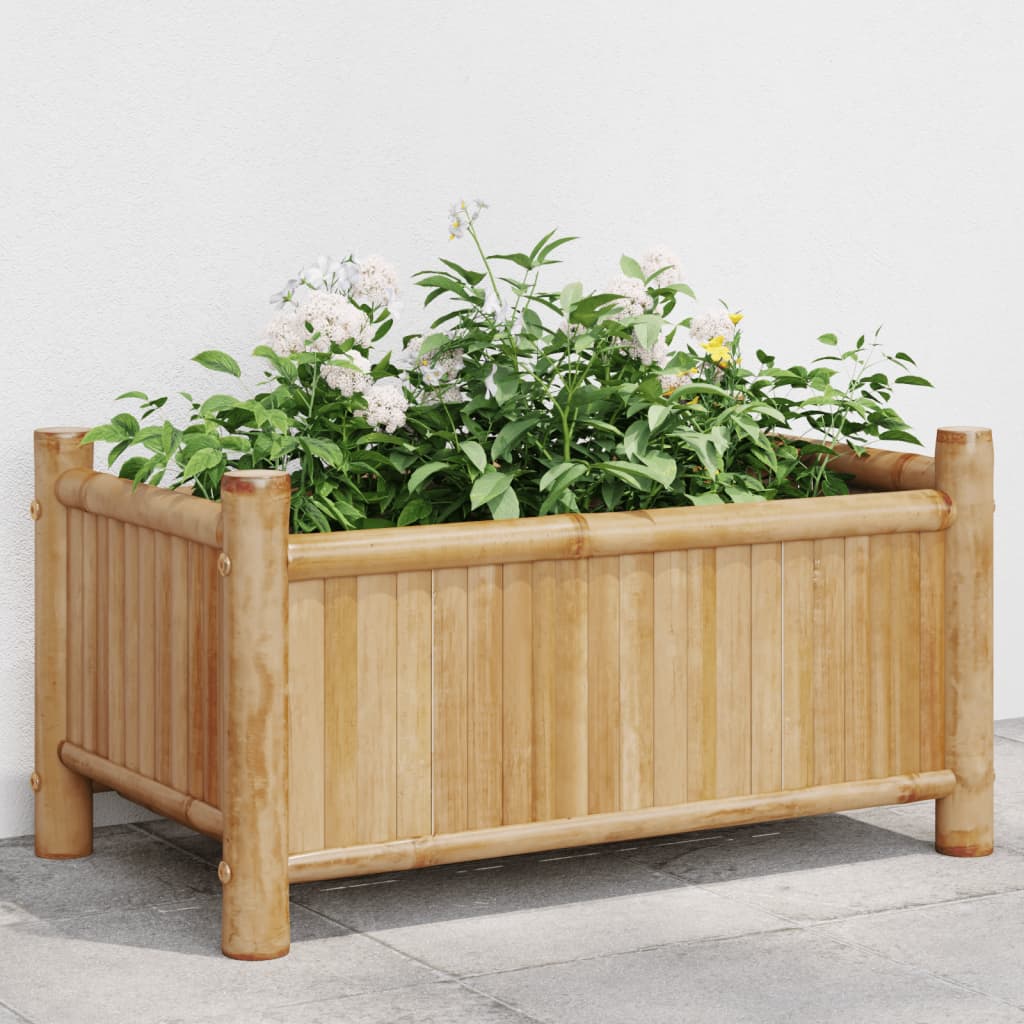 vidaXL Planter Raised Garden Bed Flower Pot Plant Stand Outdoor Balcony Bamboo