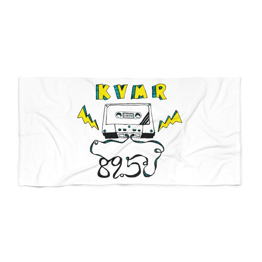 Retro KVMR Cassette Beach Towel 