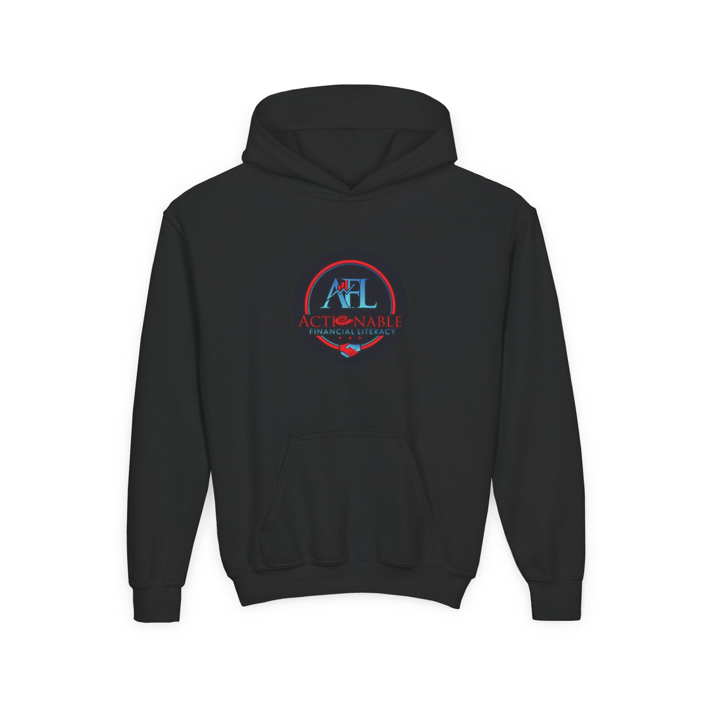 Actionable Financial Literacy Center Youth Heavy Blend Hooded Sweatshirt
