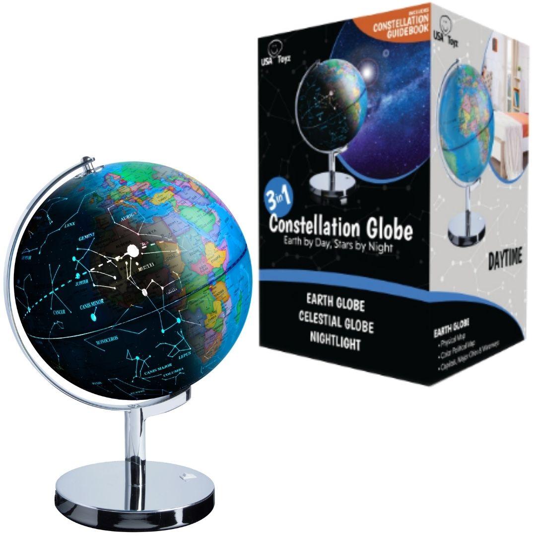 USA Toyz Illuminated Globe for Kids Learning - 9" Diameter