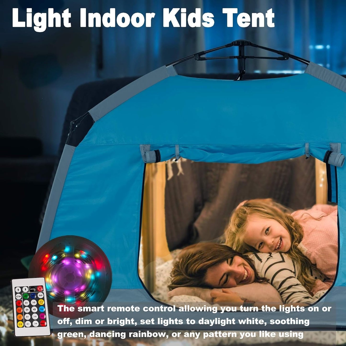 Tran sportable Kids Play Tent With Illuminated LED Features