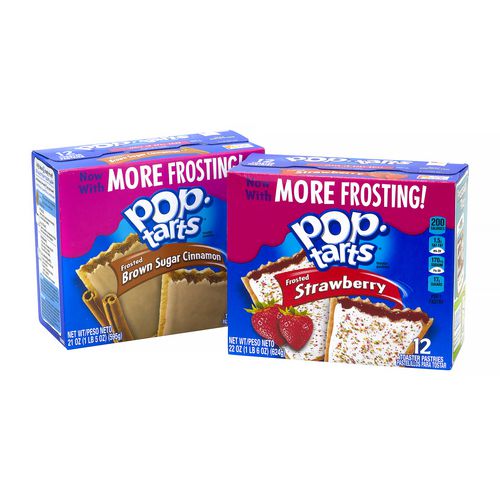 Pop Tarts, Brown Sugar Cinnamon/Strawberry, 2/Pouch, 24 Pouches Box, 2 Boxes/Carton