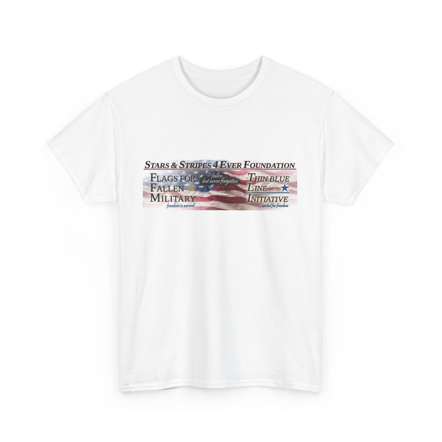 Stars Stripes 4 Ever Foundation Unisex Heavy Cotton Tee