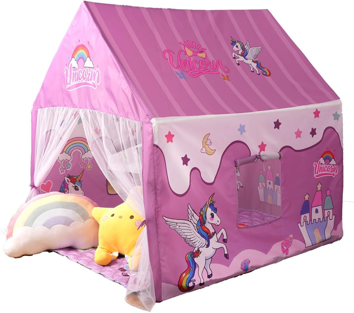 Princess Unicorn Castle Play Tent Magenta Extra Large