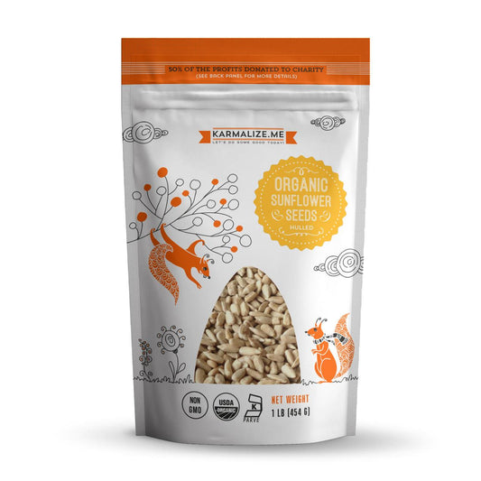 100% Organic Sunflower Seeds, Hulled - 1lb