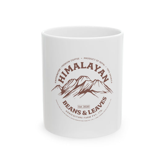 Himalayan Beans & Leaves Ceramic Mug, (11oz, 15oz)