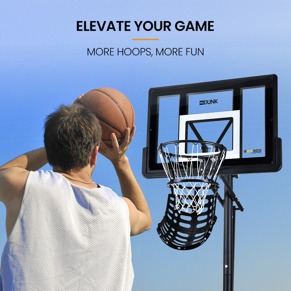 NNEMB Basketball Return System, with 360 Degree Universal Attachment