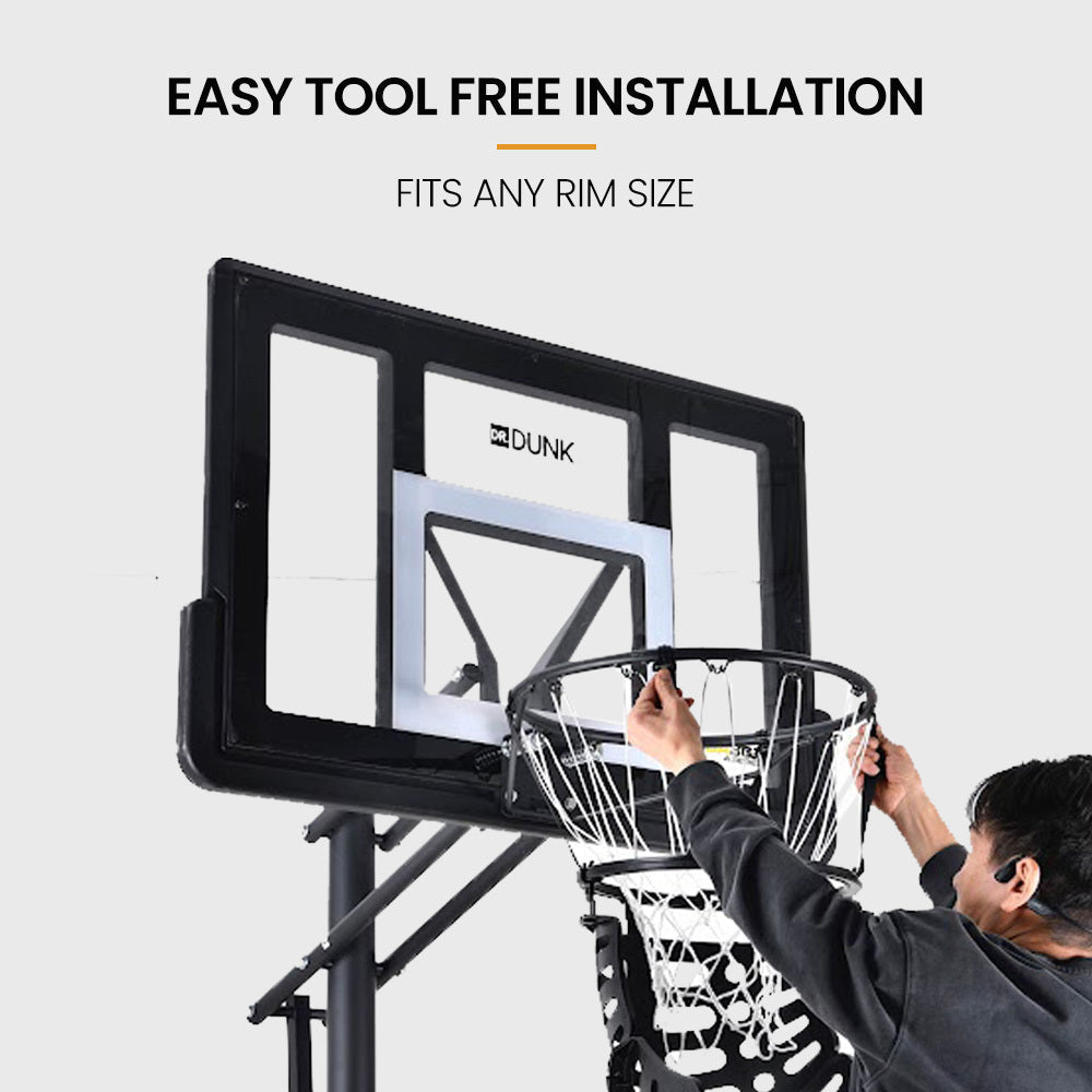 NNEMB Basketball Return System, with 360 Degree Universal Attachment
