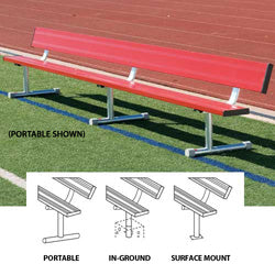 21' Surface Mount Bench w/back (colored)