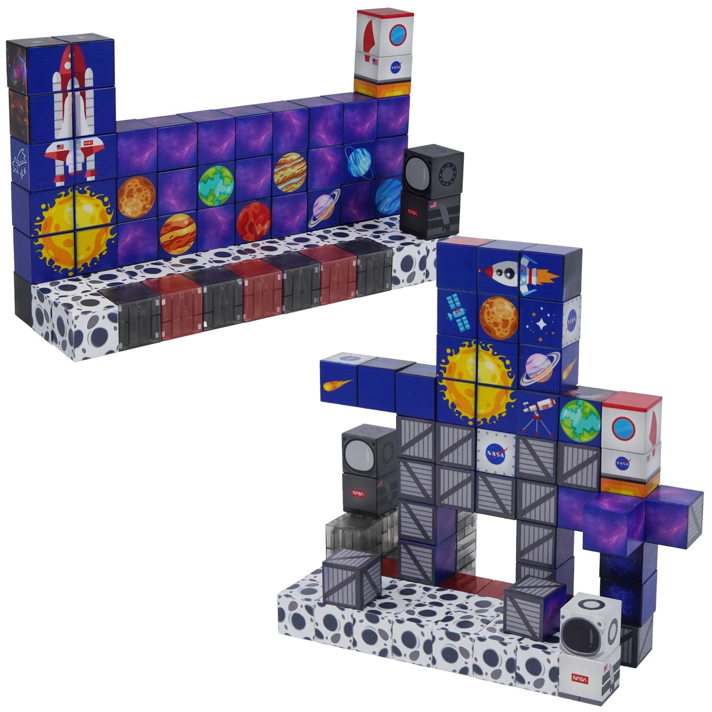 USA Toyz Blocchi Space Squad Magnetic Block Set 84 units
