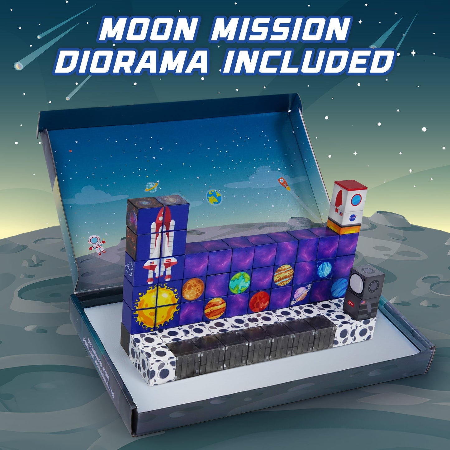 USA Toyz Blocchi Space Squad Magnetic Block Set 84 units