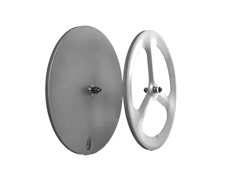 High Modulus Carbon Fiber Front 3 Spoke Wheel and Rear Disc Wheel-0