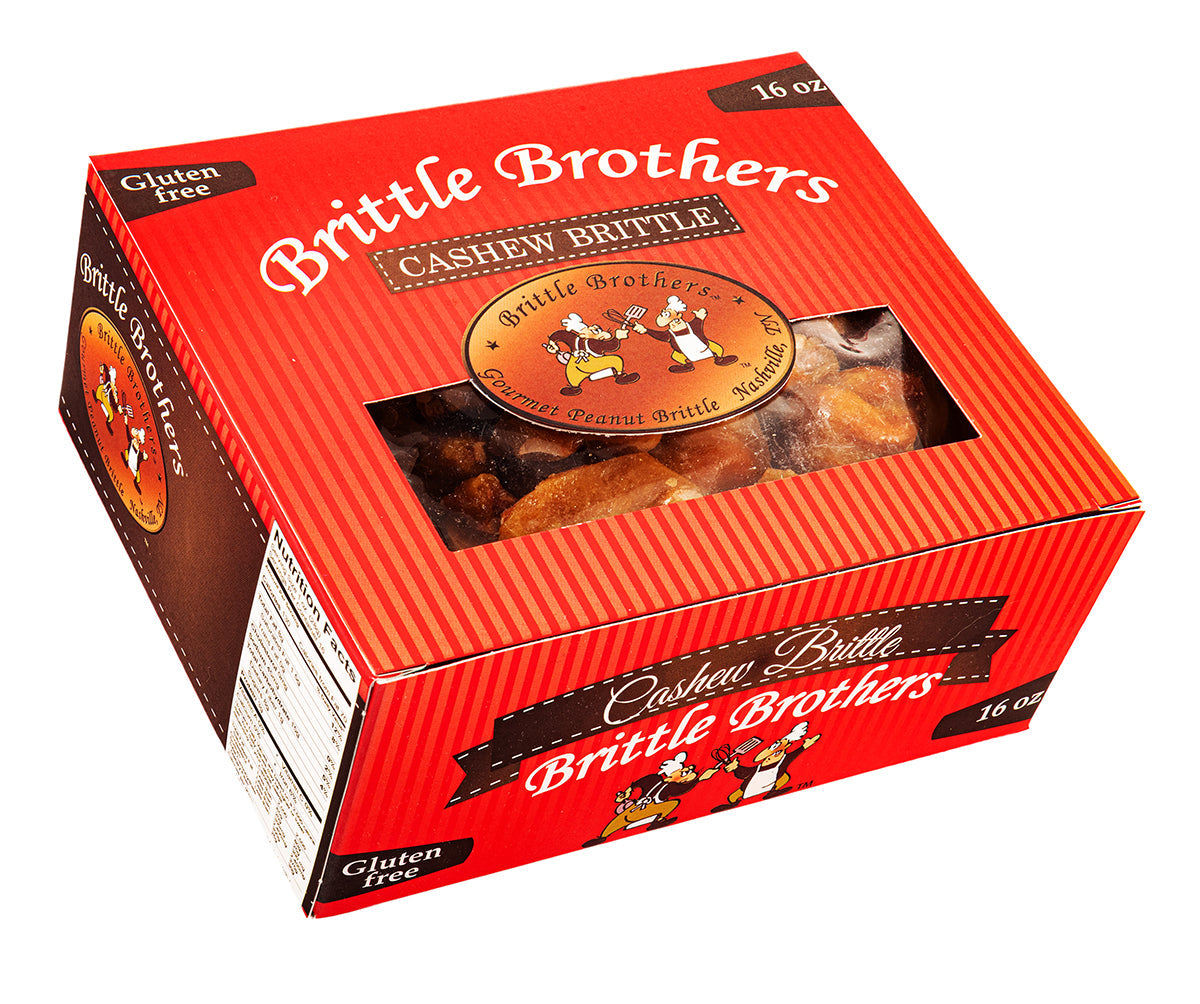 Brittle Brothers - Cashew Brittle - 1 Pound Box (Wholesale)