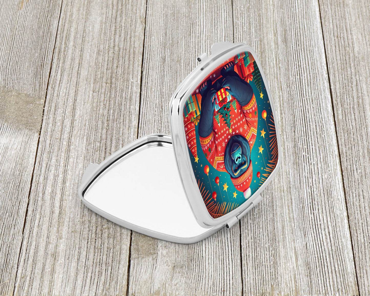 Gorilla Christmas Compact Mirror